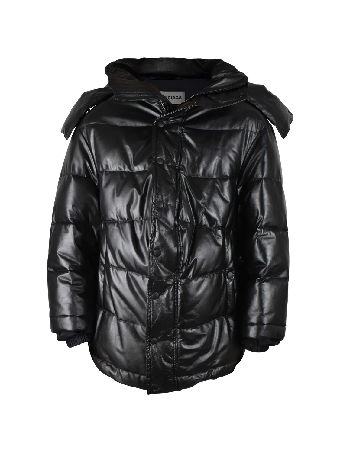 Balenciaga Пуховик кожаный Черный