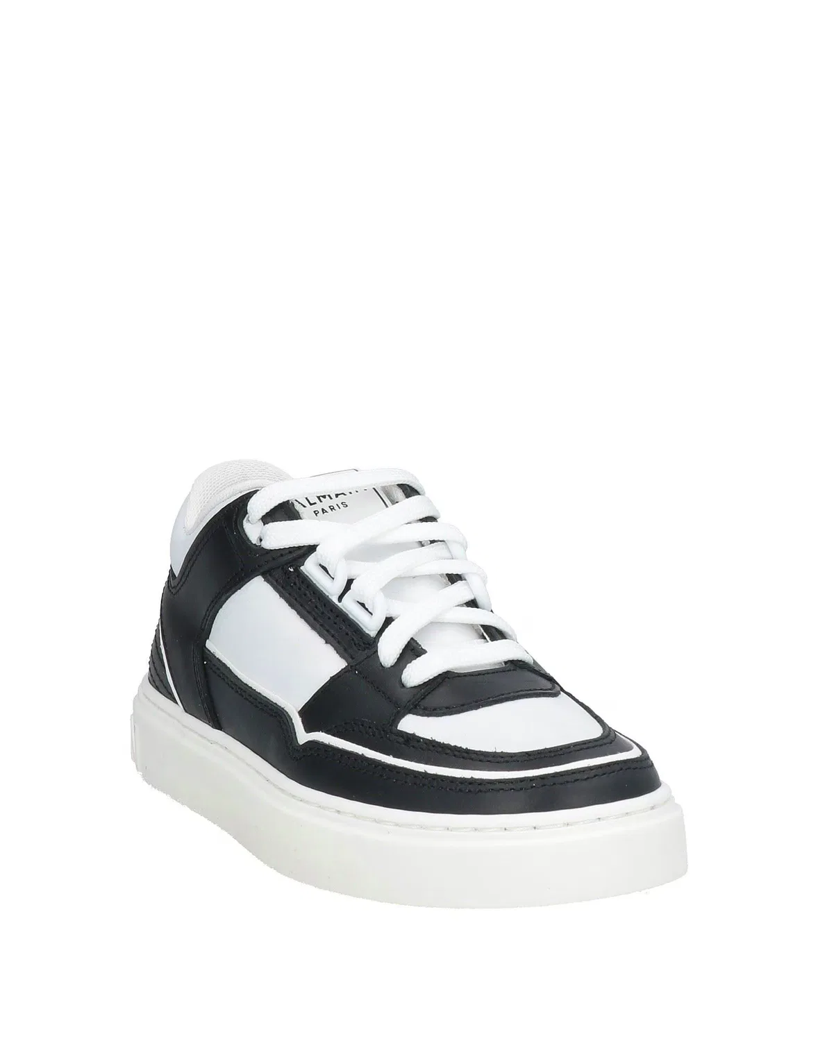 Детские кроссовки для девочек кожаные Low-Top Sneakers Balmain, черный — фото 2