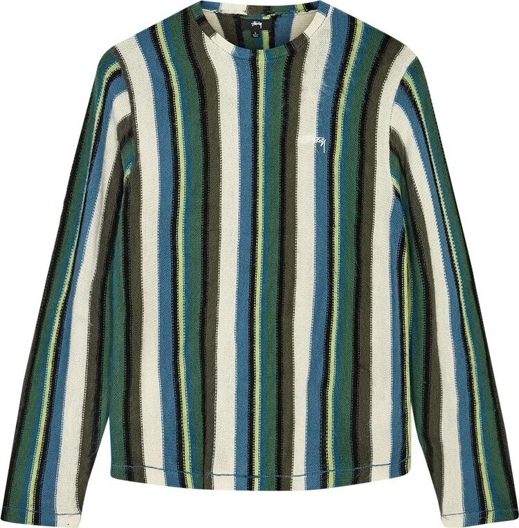 

Толстовка Stussy Vertical Striped Knit Crew 'Green', зеленый