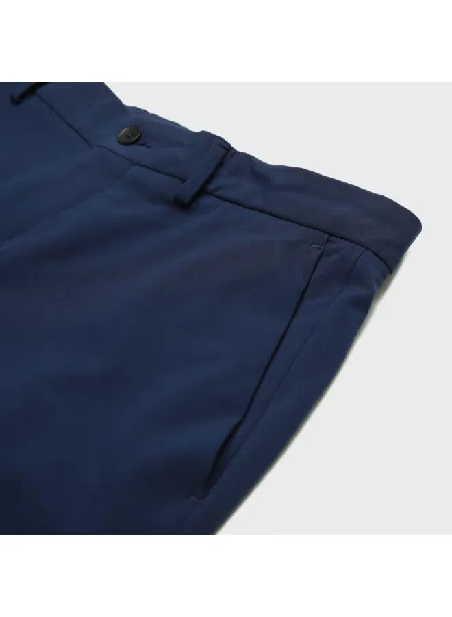 Брюки прямые деловые повседневные Zara, темно-синий — фото 4