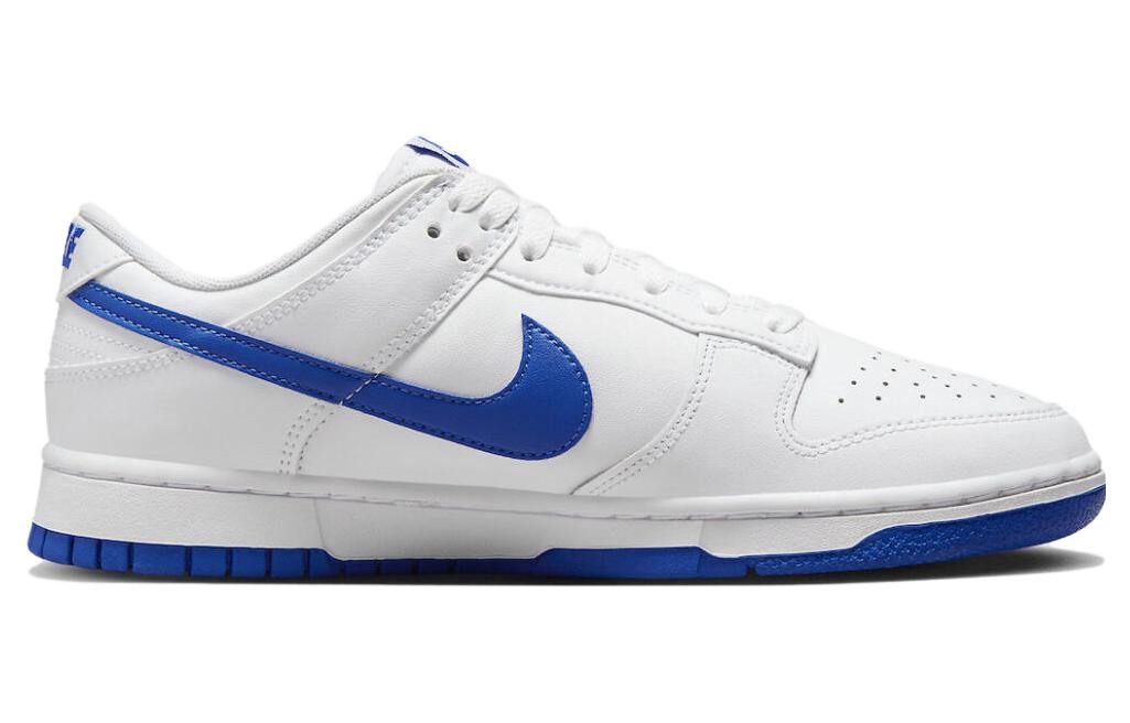 Кроссовки Nike Dunk Low Hyper Royal, белый/синий — фото 2