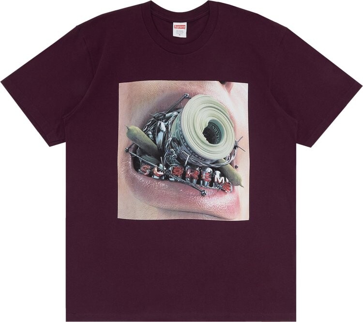 

Футболка Supreme Braces Tee 'Eggplant', фиолетовый