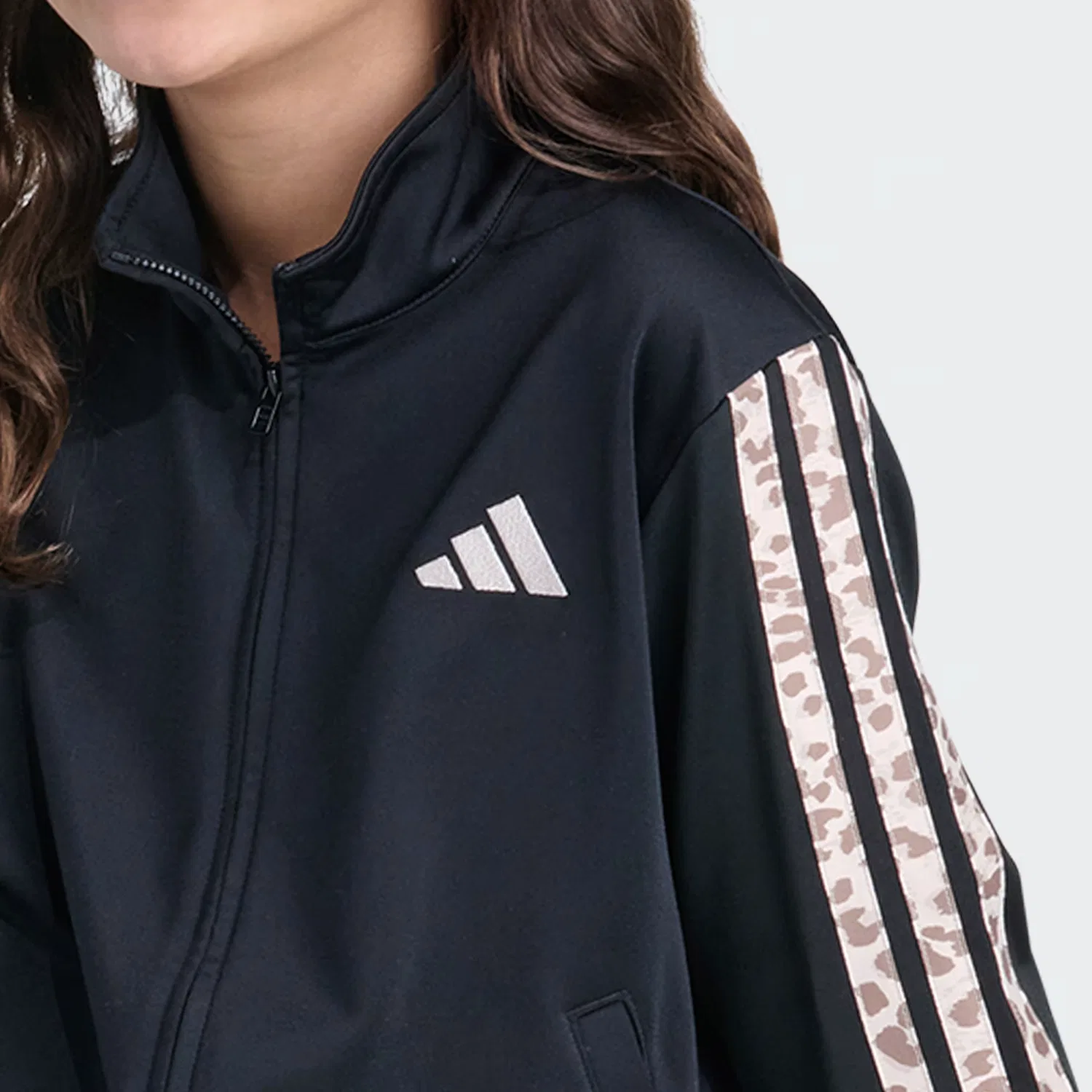 Детский спортивный костюм из 2 предметов с принтом Printed Stripe Tricot Adidas Sportswear, черный — фото 3