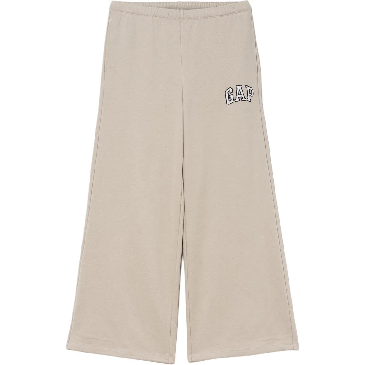 Женские брюки свободного кроя с широкой штаниной Casual Pants GAP, Beige