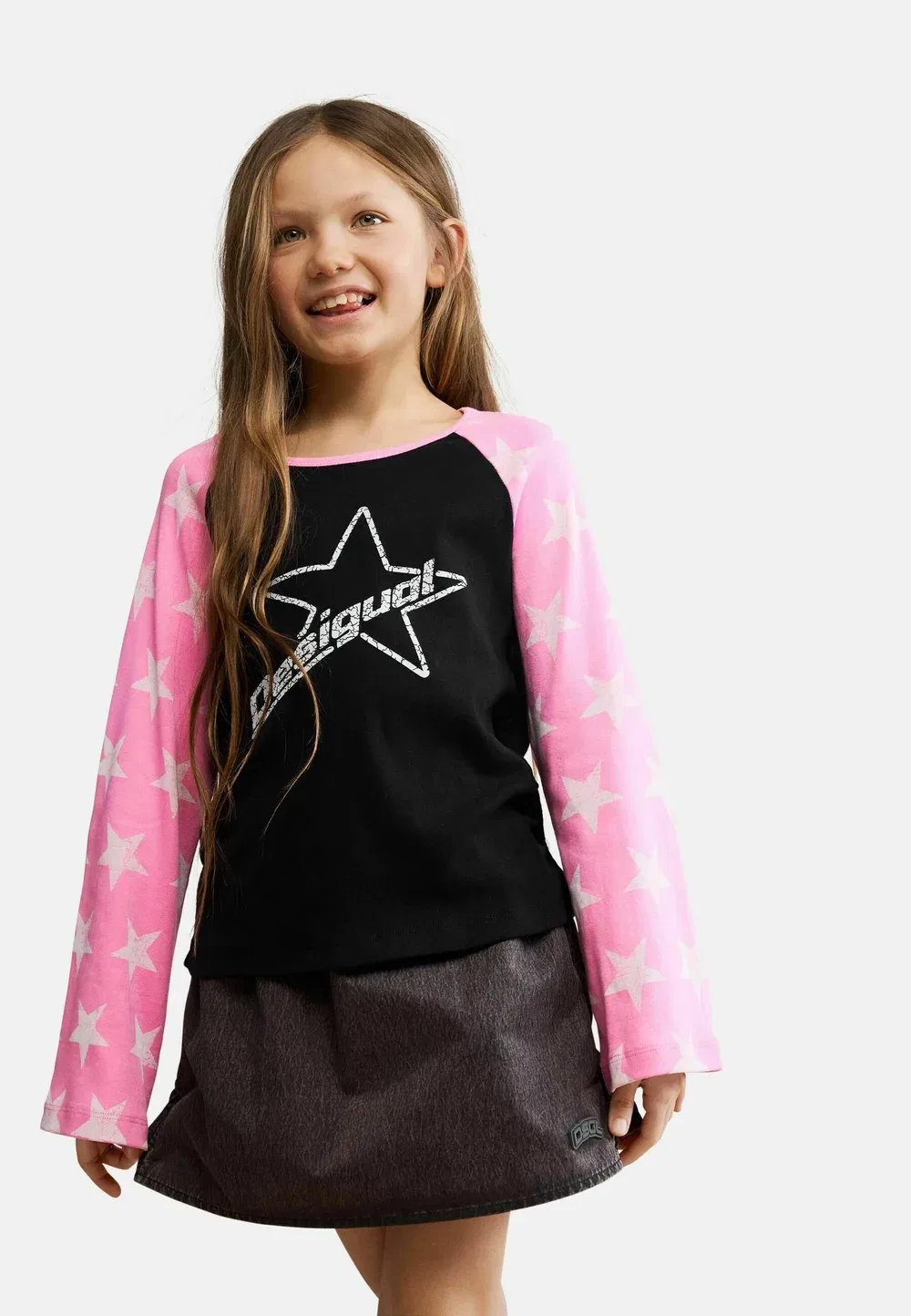 Футболка с логотипом Star - топ с длинными рукавами Desigual, Black — фото 2