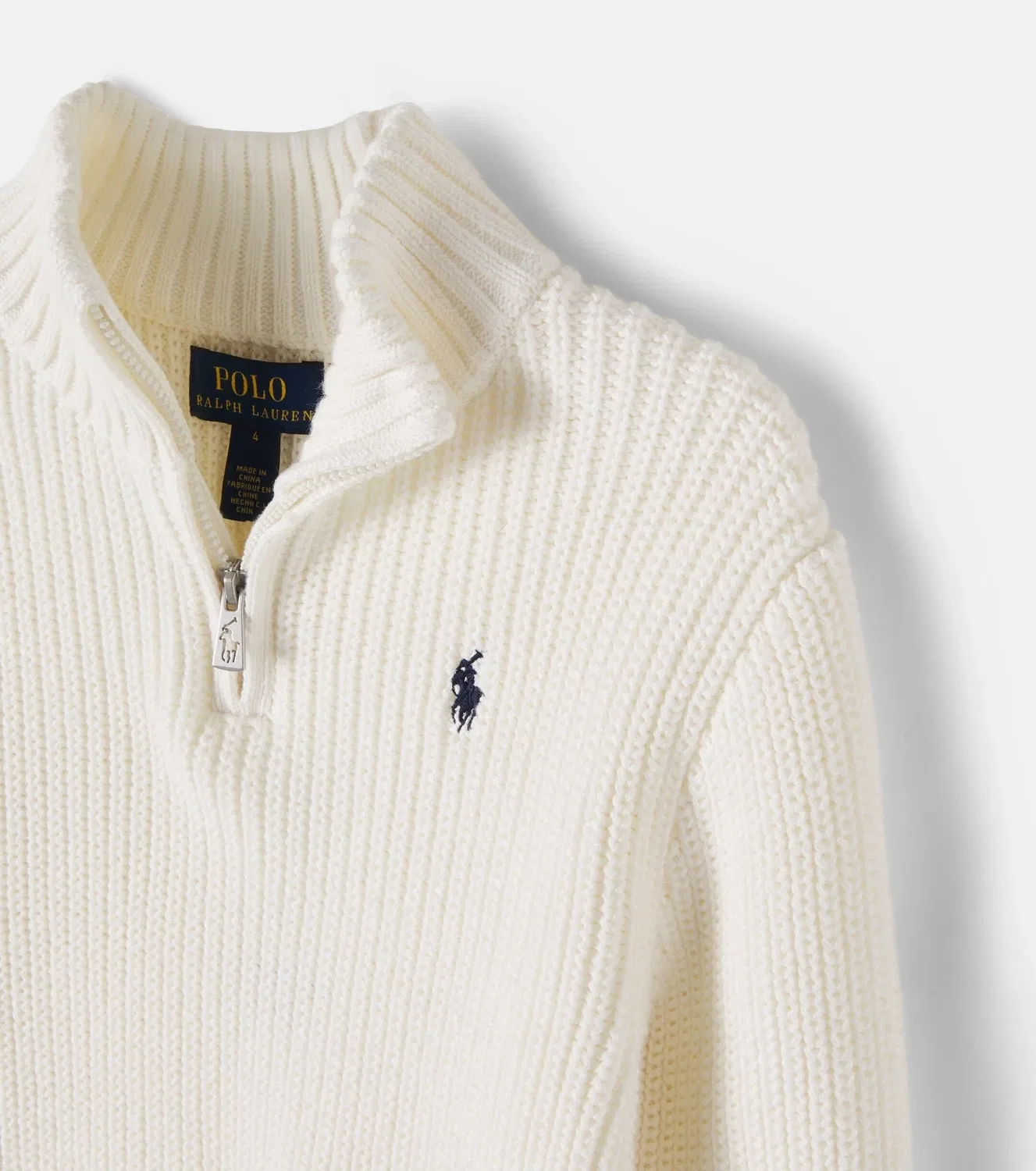 Свитшот хлопковый с логотипом Polo Ralph Lauren Kids, белый — фото 4