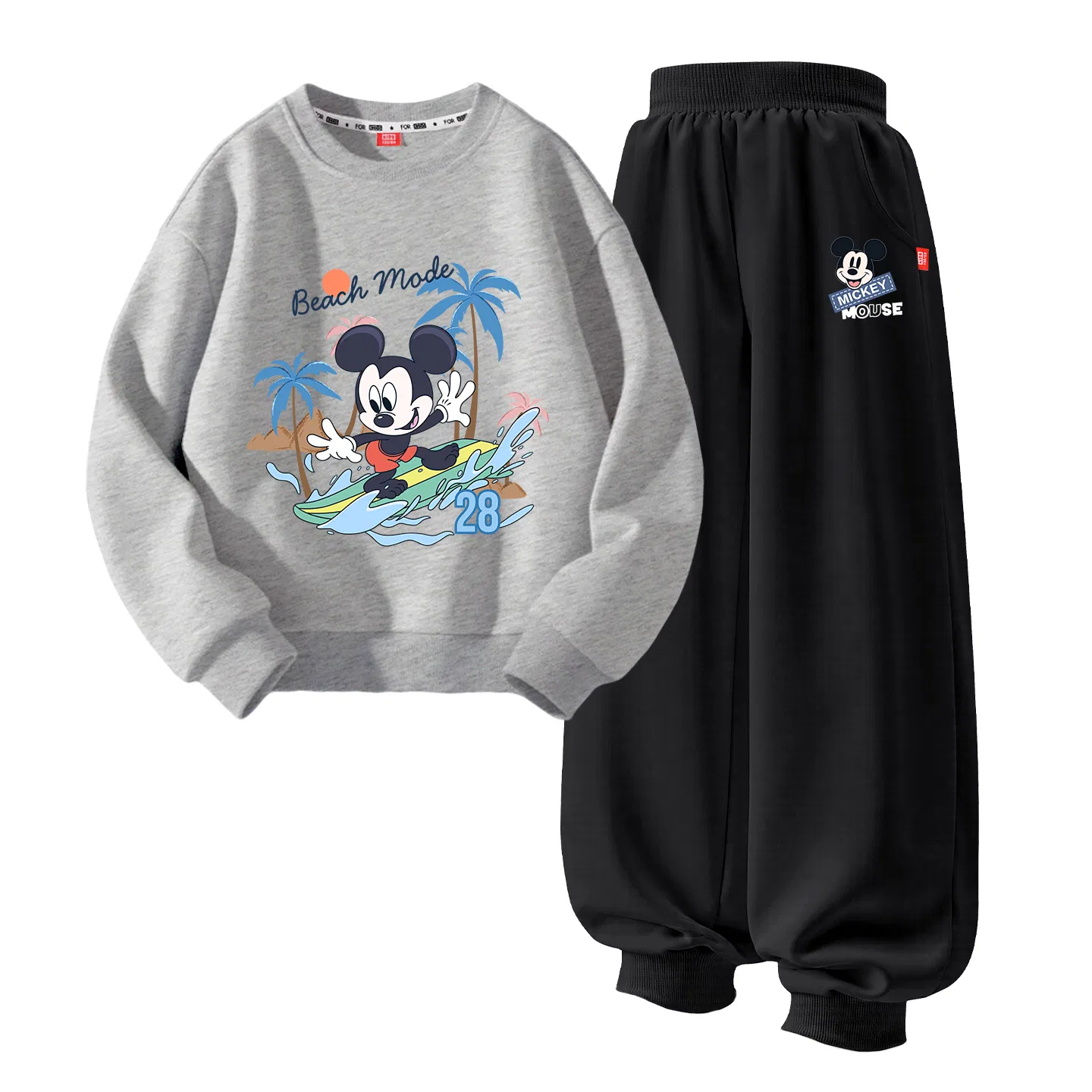Детский спортивный костюм с принтом Disney, Daisy Wave Gray + Daisy Happy K Black