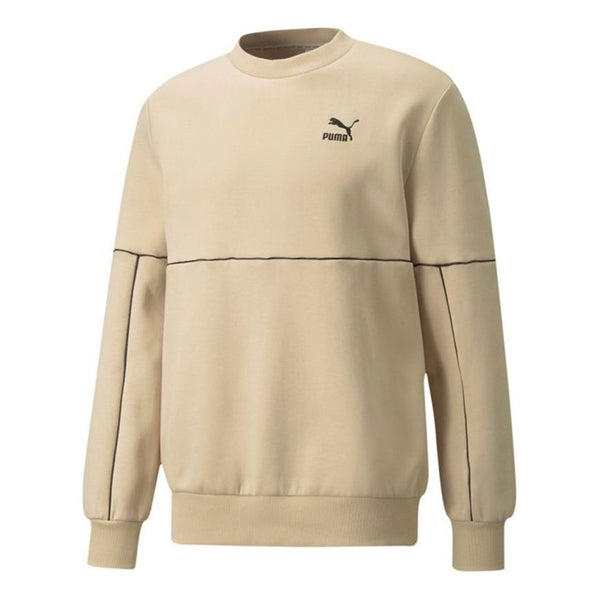 

Толстовка luxe crew sweatshirt 'beige' Puma, бежевый