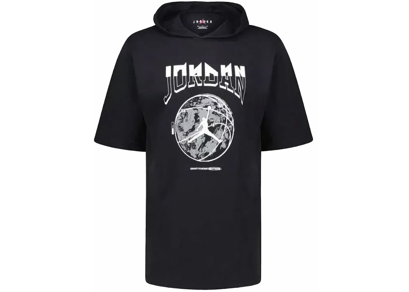 Мужская футболка с капюшоном Dri-Fit Jordan Sport, Black/White/Grey