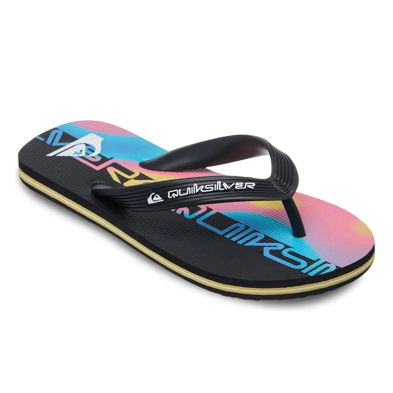Детские шлепанцы для мальчиков с резиновым ремешком Quiksilver, Negro / Rosa