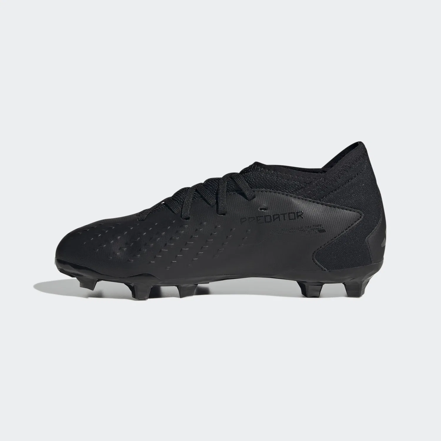 Детские бутсы футбольные для мальчиков Predator Accuracy.3 Firm Ground Boots Adidas, Core Black Core Black Cloud White — фото 2