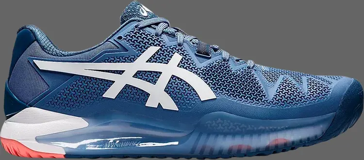 

Кроссовки gel resolution 8 2e wide 'blue harmony' Asics, синий