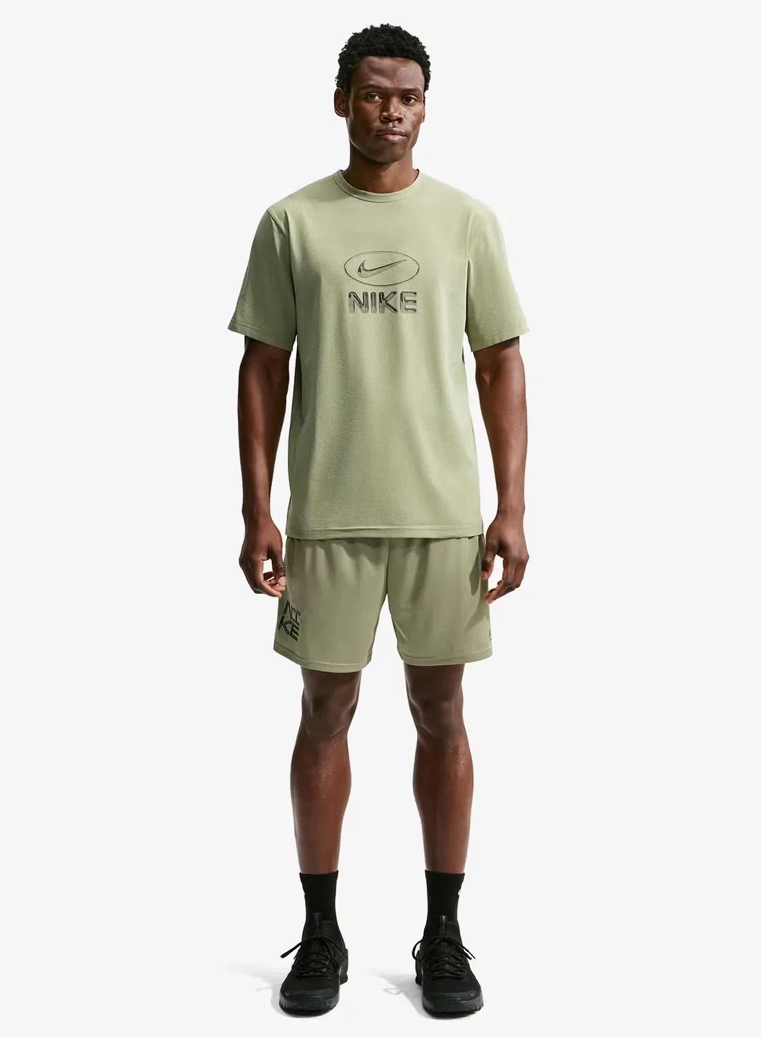 Футболка с принтом Dri-Fit UV Hyverse Nike, оливковый