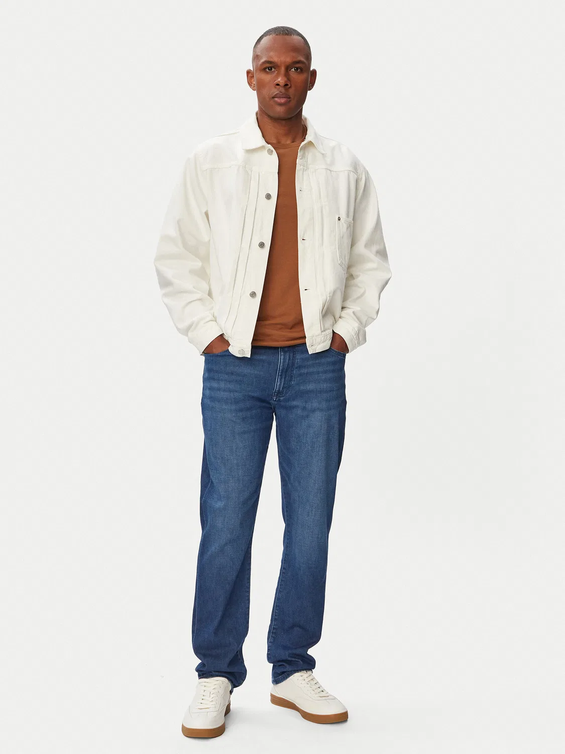 Мужская джинсовая куртка стандартного кроя Tommy Hilfiger, белый — фото 2