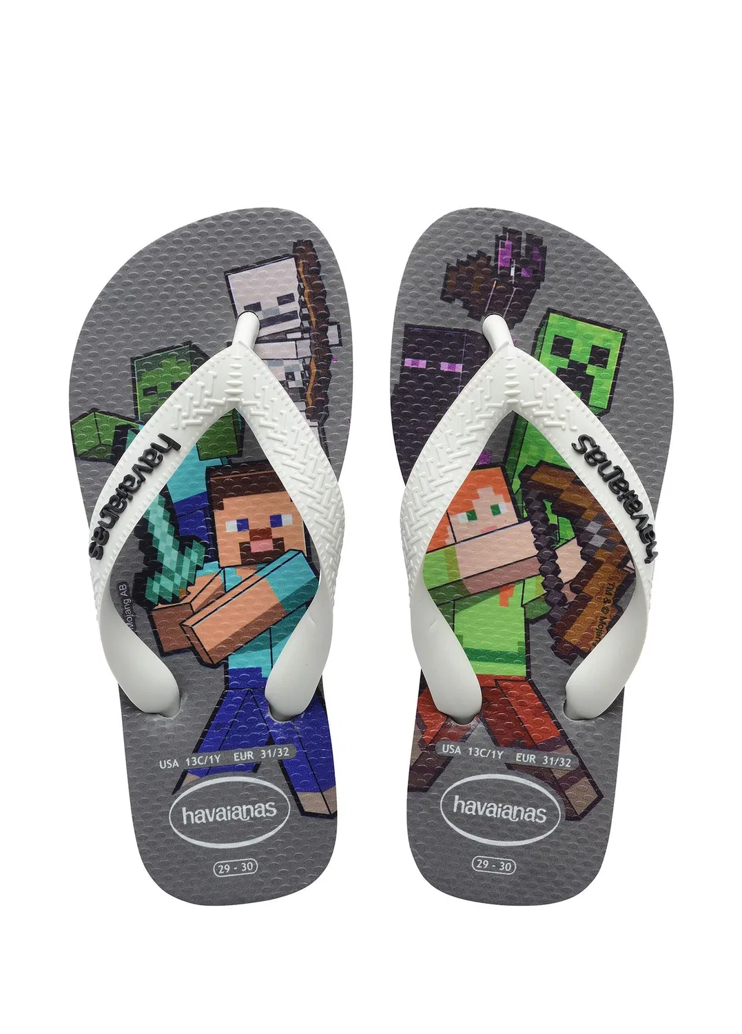Пляжные тапки Havaianas Minecraft, серый