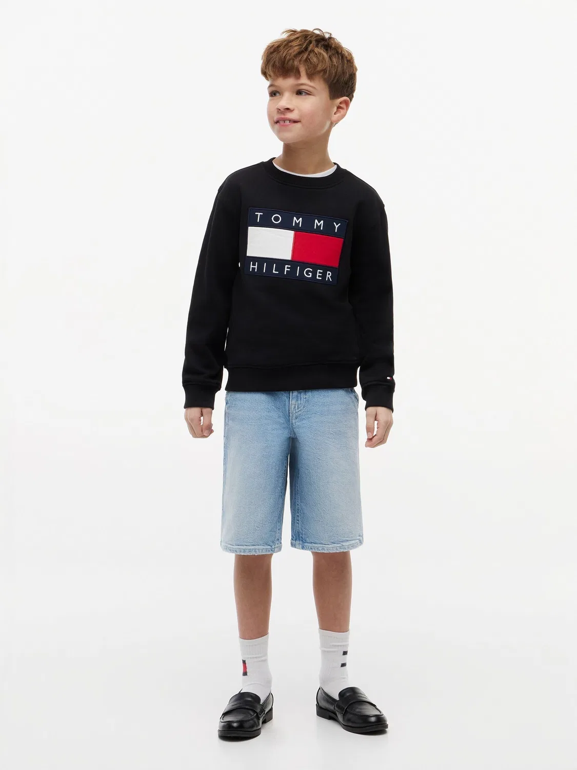 Шорты джинсовые свободные Tommy Hilfiger, синие — фото 3
