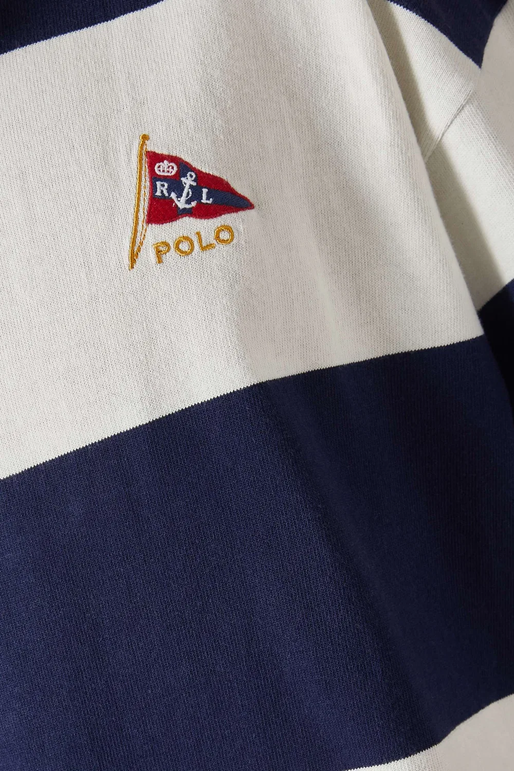 Футболка с полосатым принтом в стиле регби Polo Ralph Lauren — фото 4