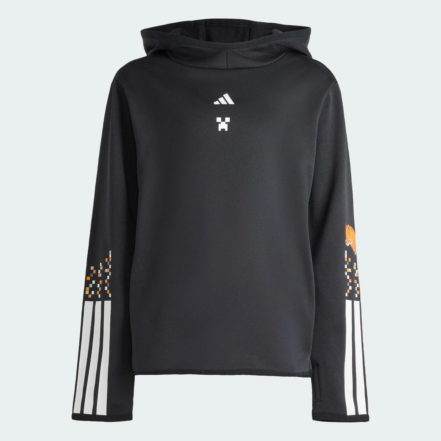 Детское худи с принтом Minecraft Training 3-Streifen Adidas, Schwarz — фото 2