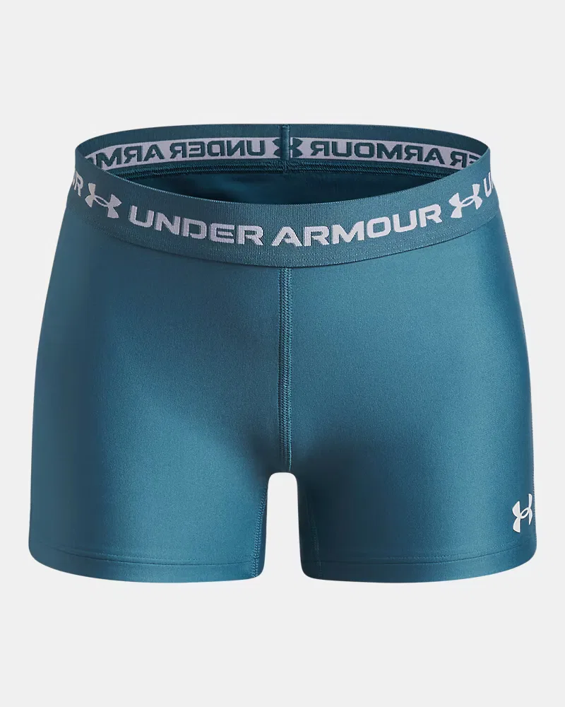 Детские спортивные шорты 7,6 см (внутренний шов) быстросохнущие HeatGear Shorty UnderArmour, Boundless Blue/White — фото 4