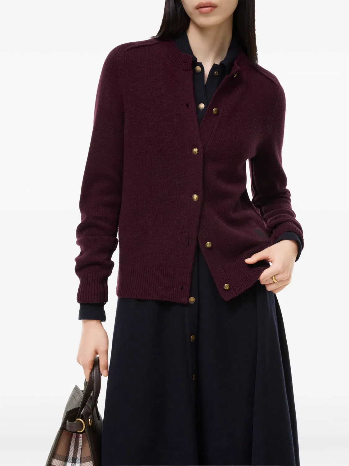 Кашемировый кардиган Burberry, фиолетовый