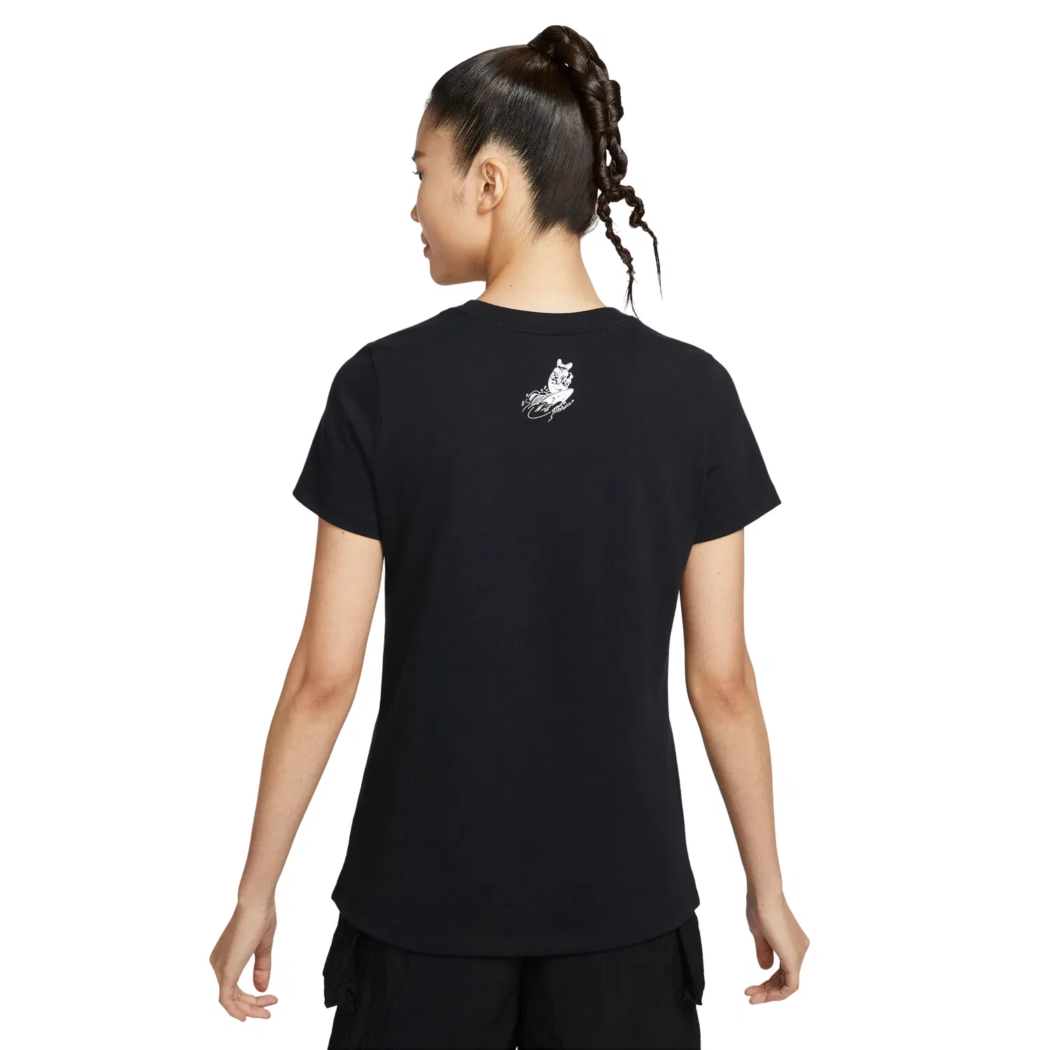Женская футболка Sports Casual Short-Sleeve T-Shirt 'Black' Nike, черный — фото 2