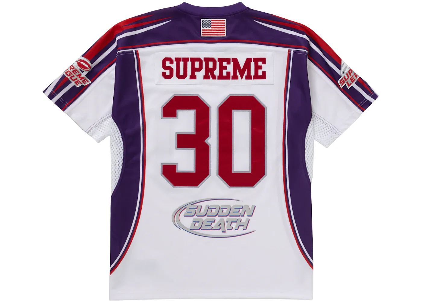 Мужская футбольная джерси Supreme Sudden Death, White