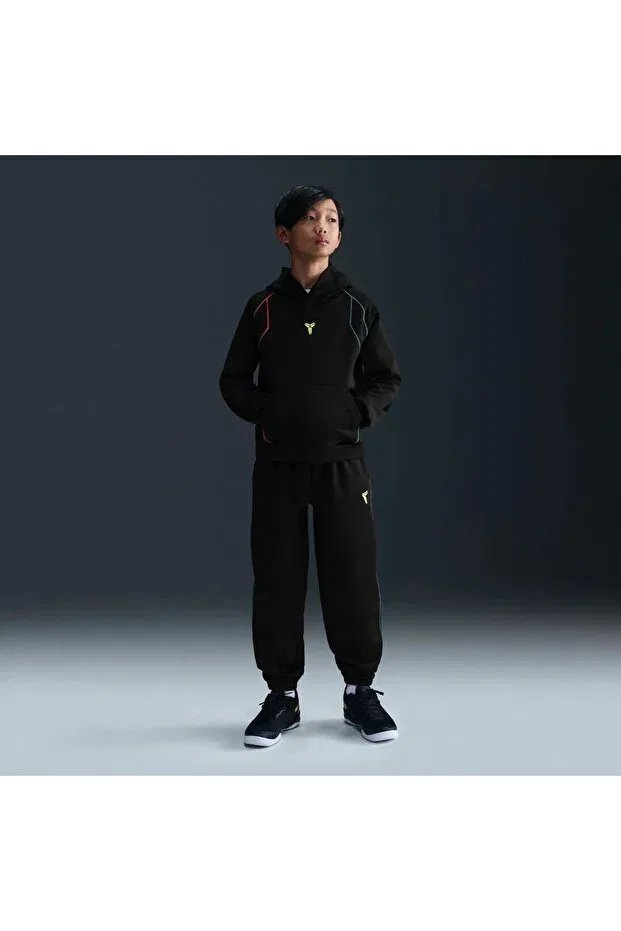 Детское худи для девочек с капюшоном Kobe therma-fit fund po Nike, Black — фото 4