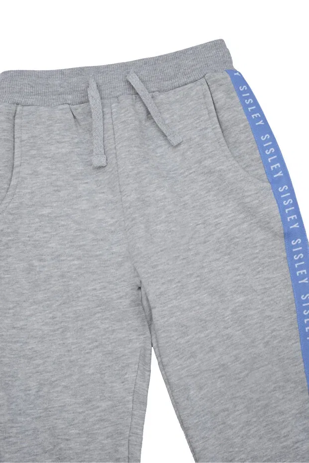 Детские спортивные штаны для девочек однотонные Sisley, Gray Melange — фото 2