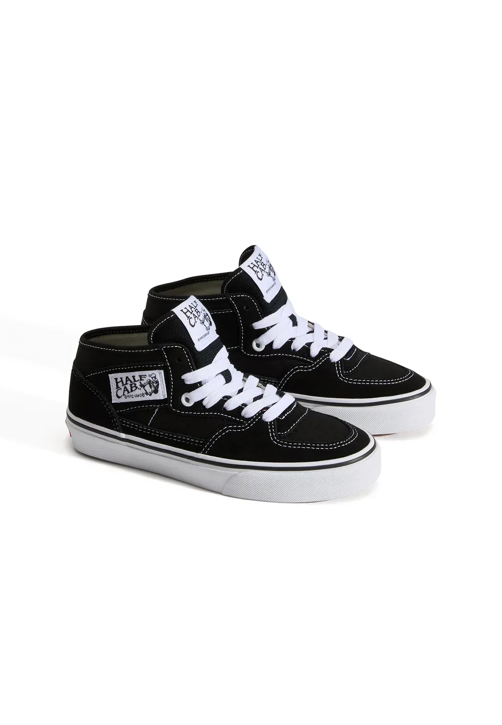Полусапожные деконизированные унисекс скейтерские кроссовки Vans, Black — фото 2