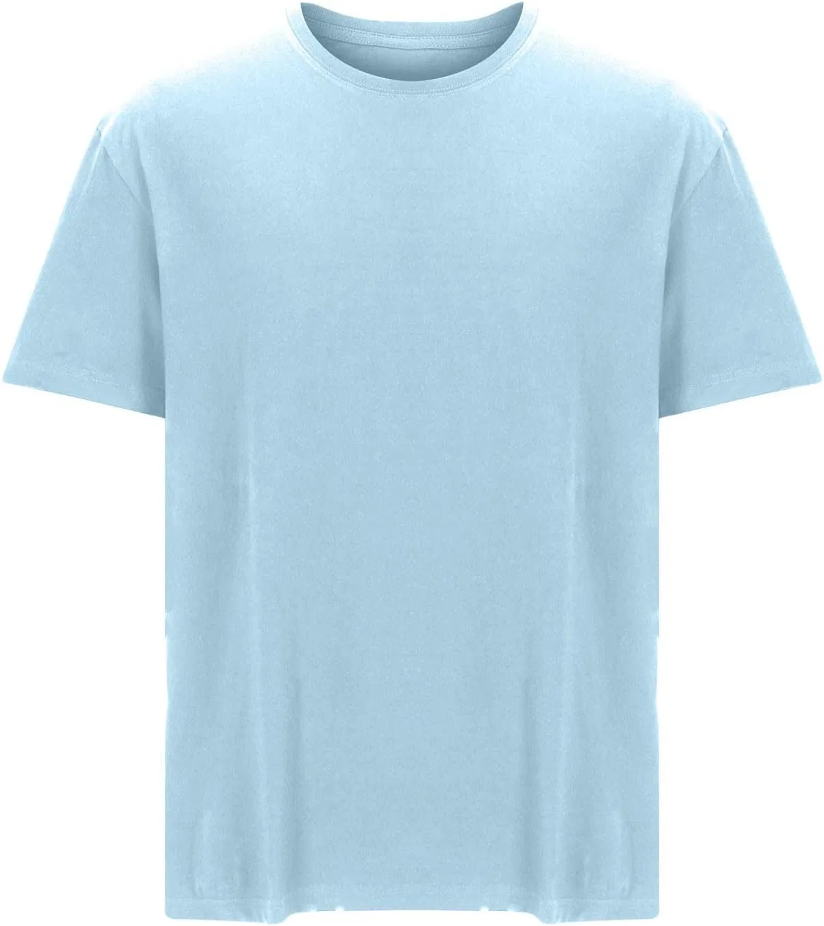 Мужская хлопковая футболка свободного кроя, Light Blue
