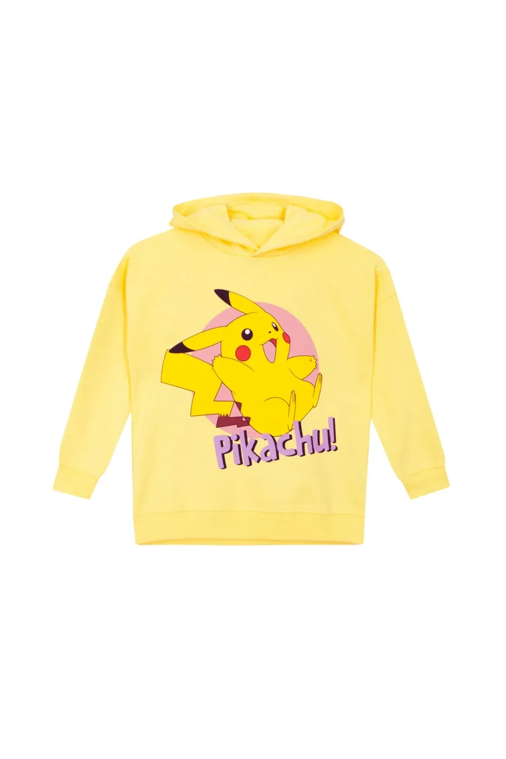 Худи с принтом Pikachu Pokemon, Yellow