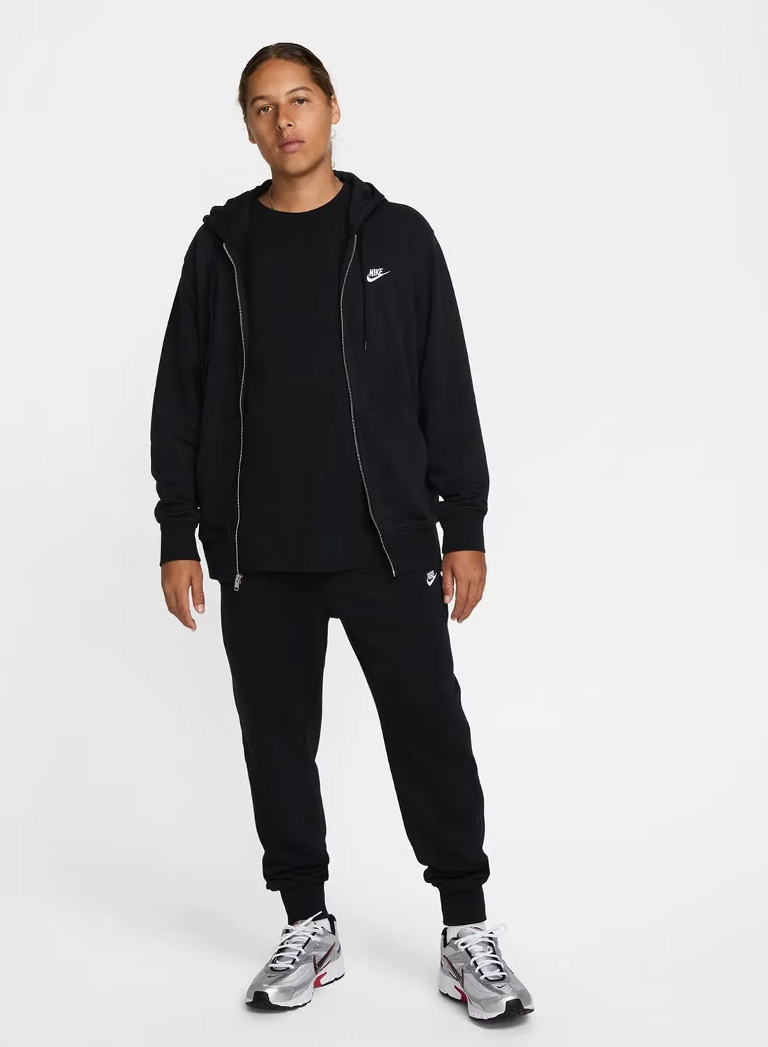 Худи на молнии с капюшоном Club Nike, черный — фото 4