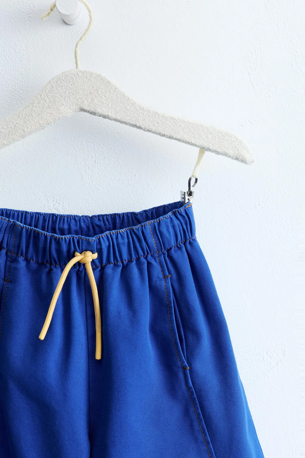 ZARA TIMELESS - Контрастные широкие брюки из холста, Bluish — фото 3