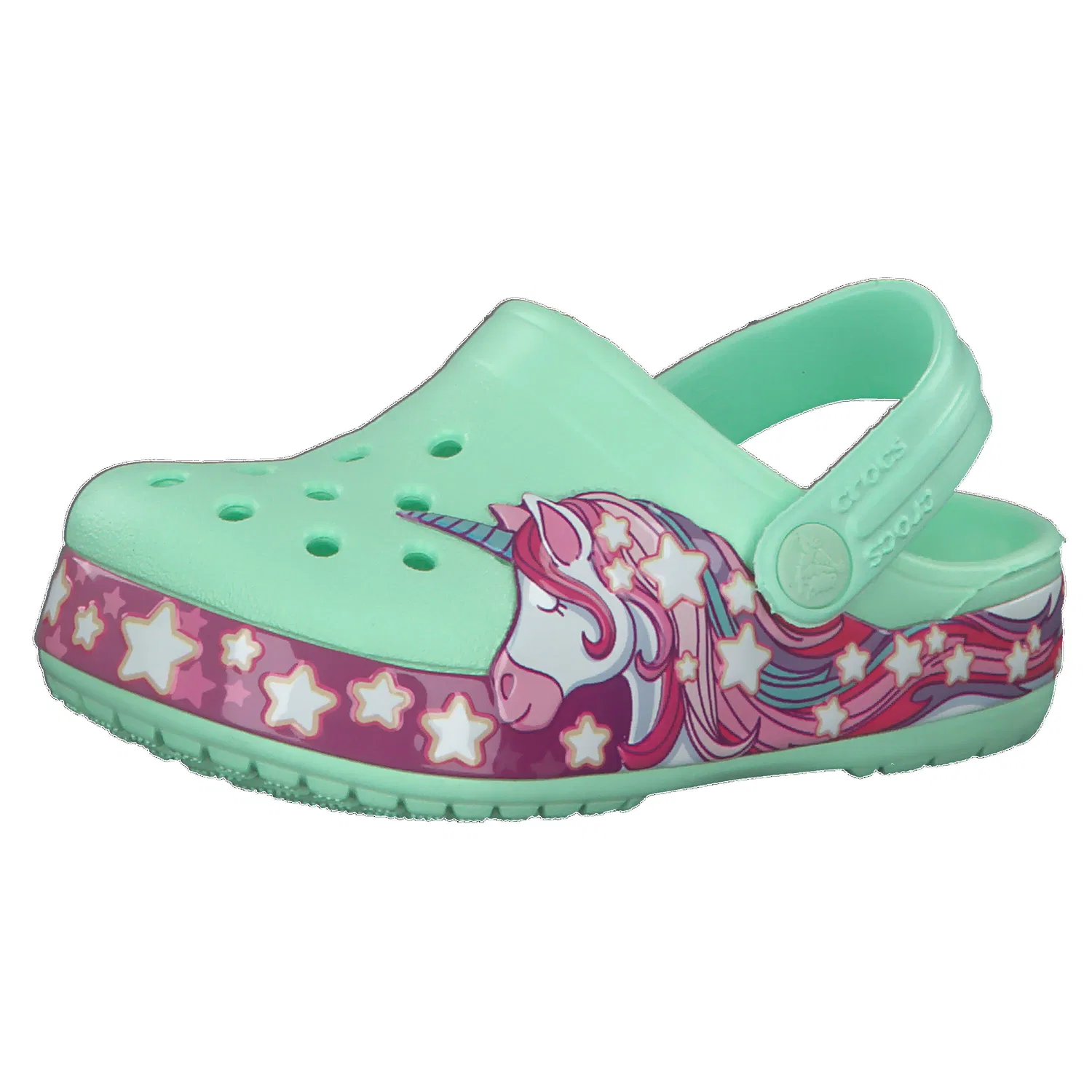 Детские сабо с принтом Fun Lab Unicorn Band Clog Crocs, Grun