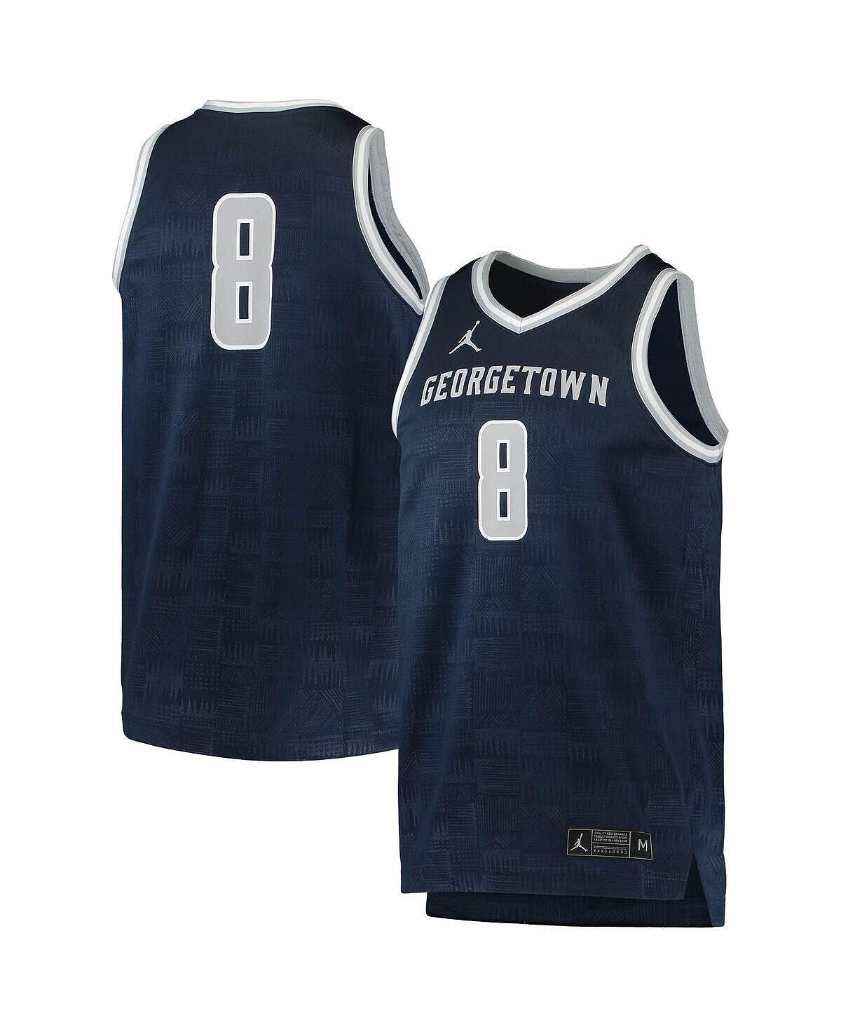 

Футболка Jordan Men's Brand #8 Navy Georgetown Hoyas Team, синий