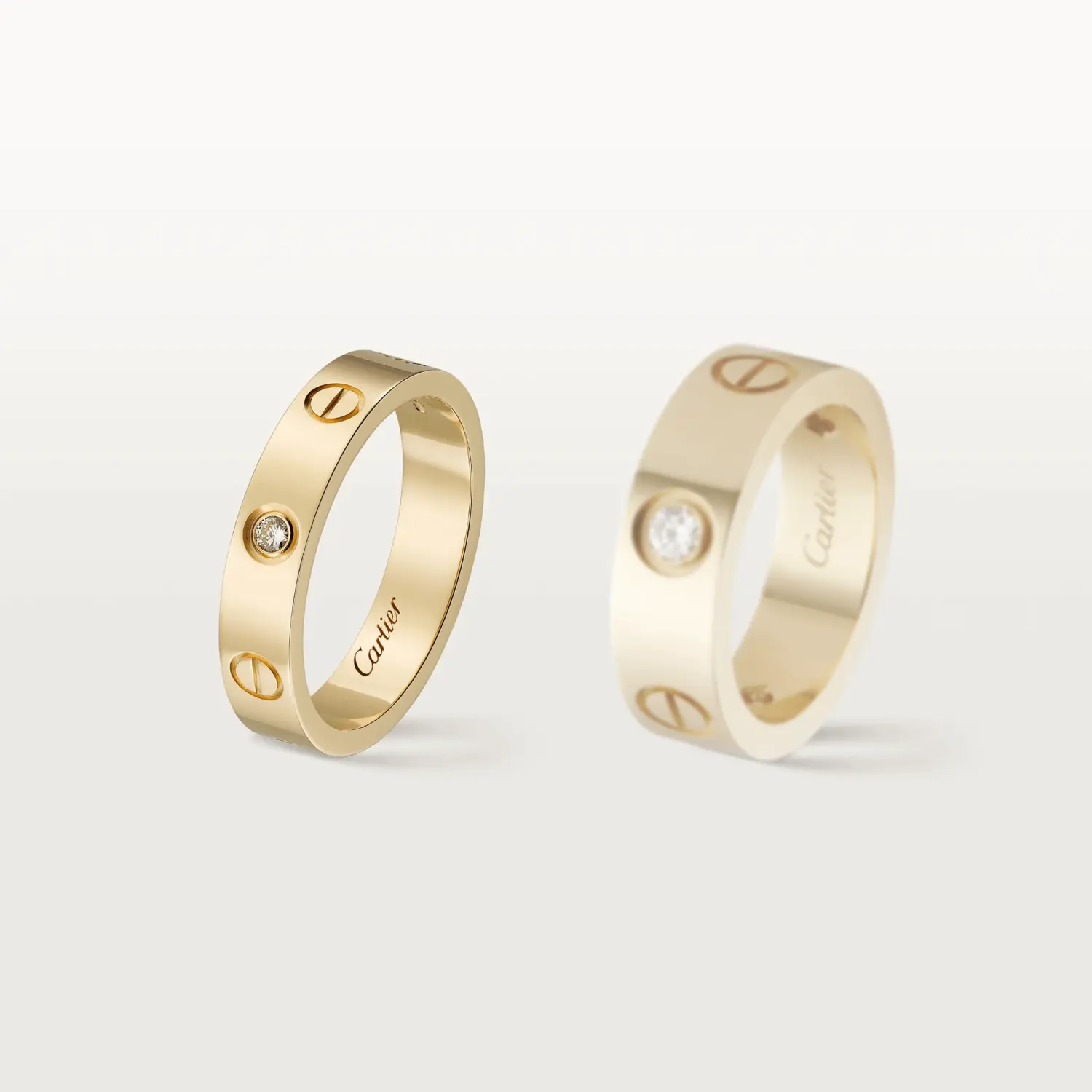 Обручальное кольцо Cartier Love 1 Diamond, желтое золото — фото 4
