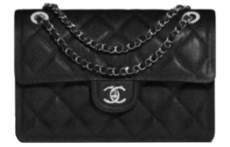 

Сумка через плечо на цепочке из зернистой телячьей кожи черная CHANEL