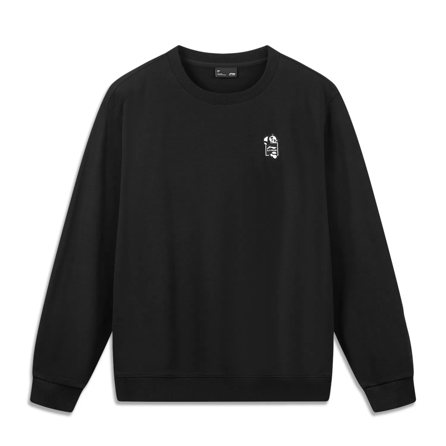 Детский свитшот с круглым вырезом Black Li-Ning, Черный