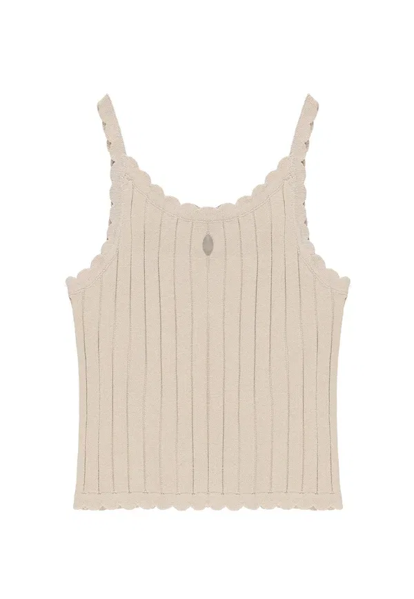 Топ из вискозы с полиамидом Twinset, Beige, бежевый