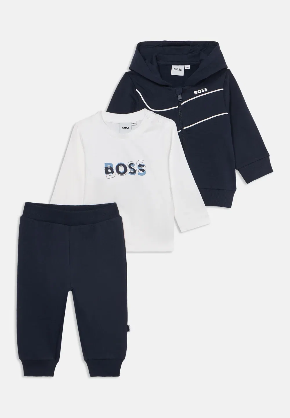 Детский комплект: брюки и топ с длинными рукавами Boss Kidswear, Navy — фото 3