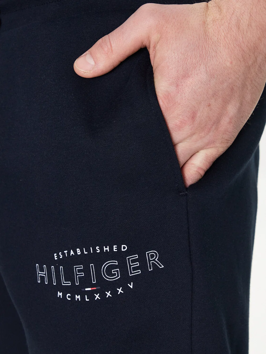 Мужские спортивные шорты стандартного кроя Curve Logo Tommy Hilfiger, темно-синий — фото 4