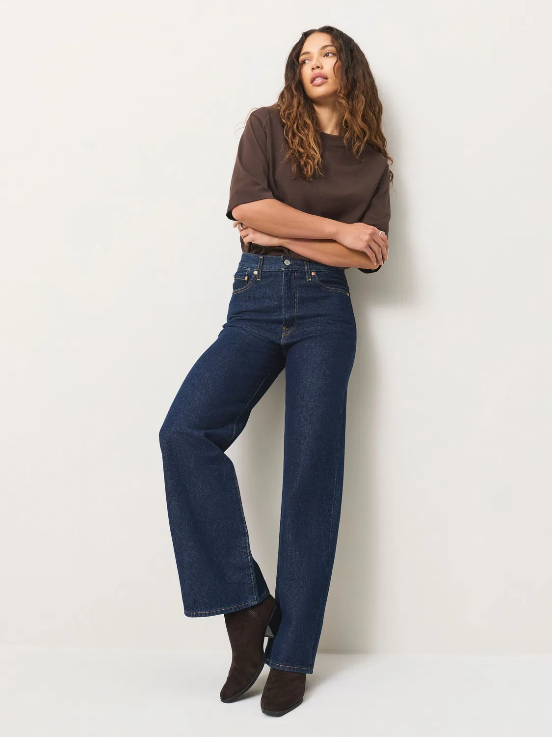 Джинсы с высокой посадкой Levi's Ribcage Wide Leg, Shaded View