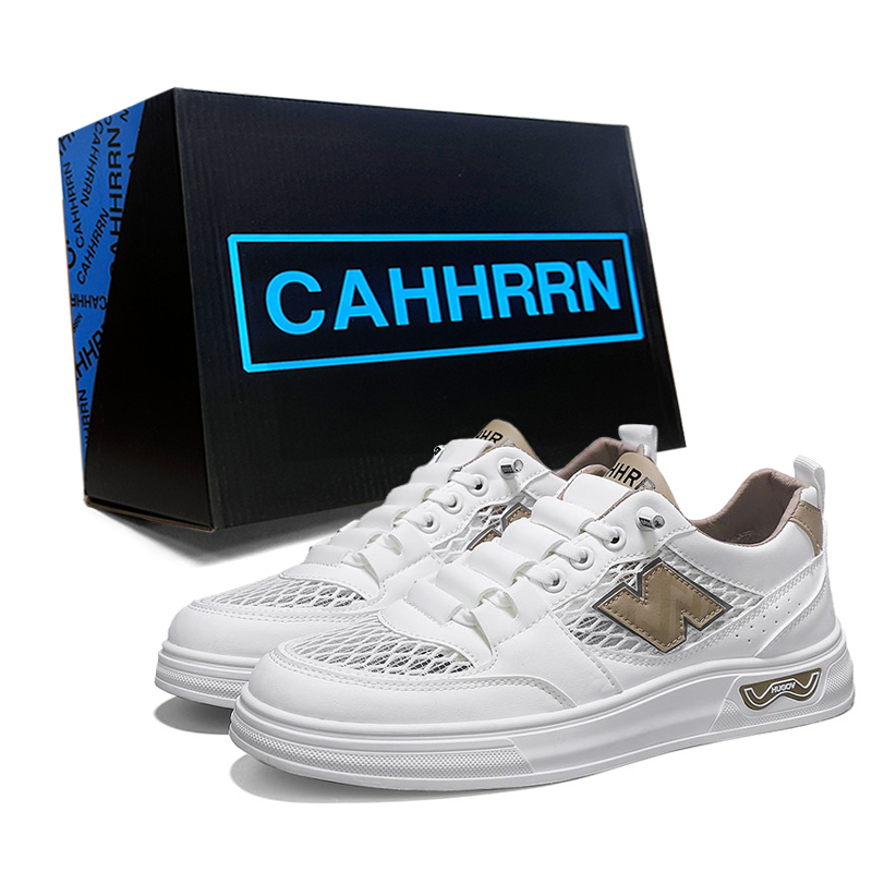 

CAHHRRN Дышащие низкие скейтерские кроссовки мужские белый хаки, цвет White Khaki
