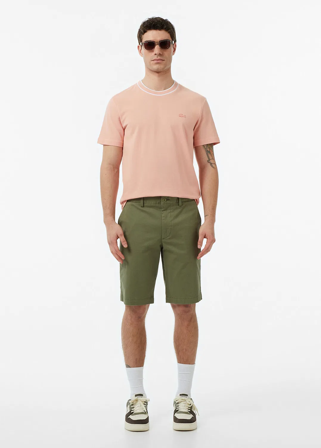 Бермуды Slim Fit Lacoste, Haki-BMY — фото 2