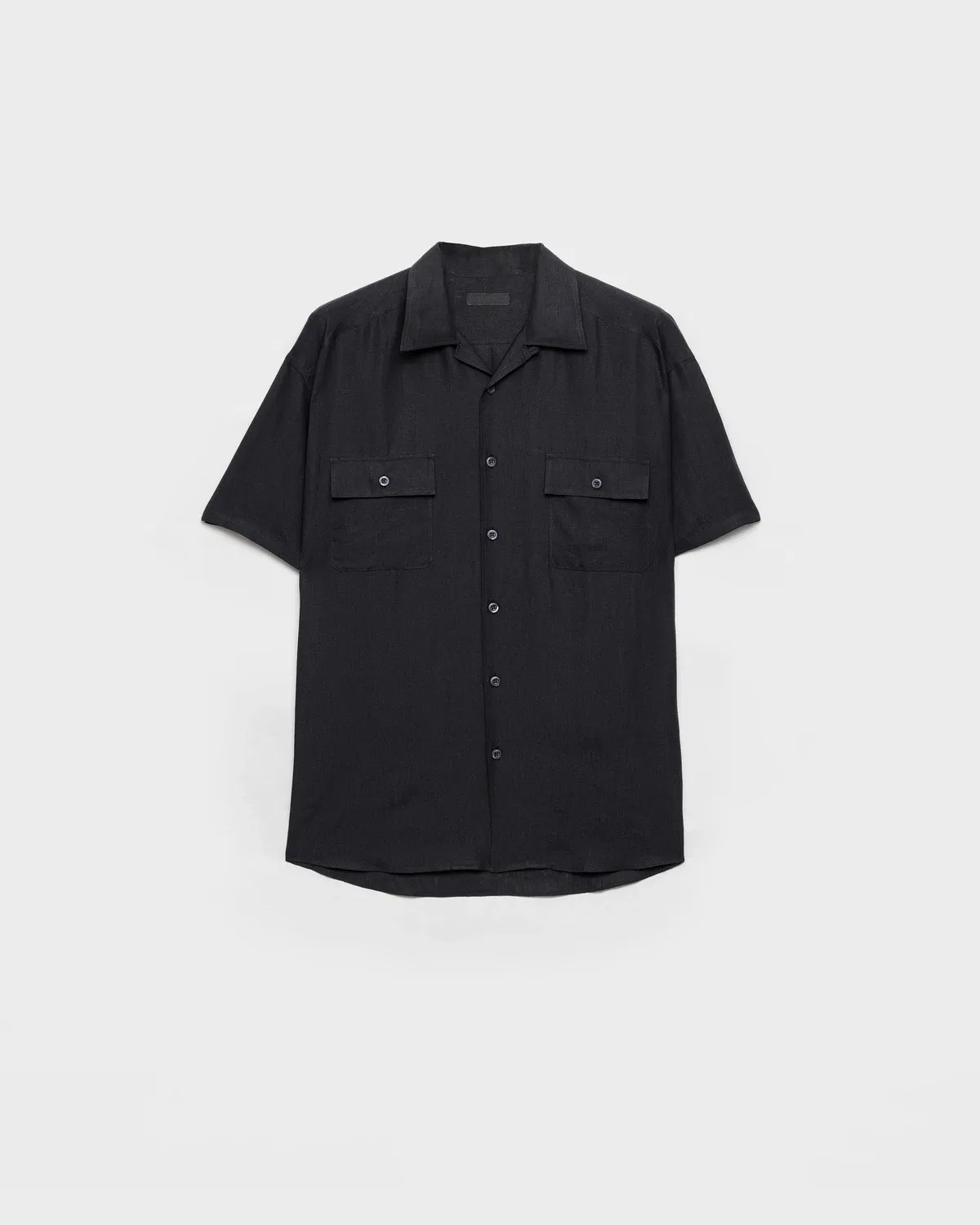 Рубашка поло свободного кроя Prada, черный