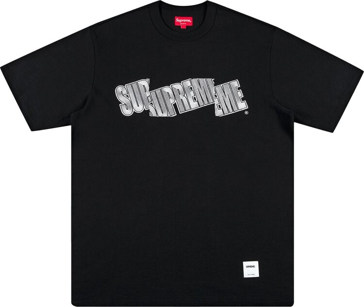 

Футболка Supreme Cut Logo Short-Sleeve Top 'Black', черный