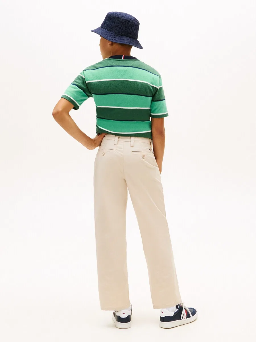 Широкие брюки TOMMY HILFIGER 'Essential' бежевого цвета — фото 3