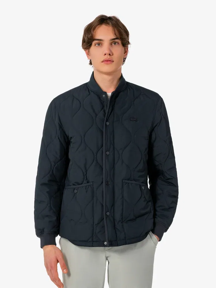 Куртка стеганая Onion Quilting Jacket LACOSTE, Gray Antique Silver — фото 4