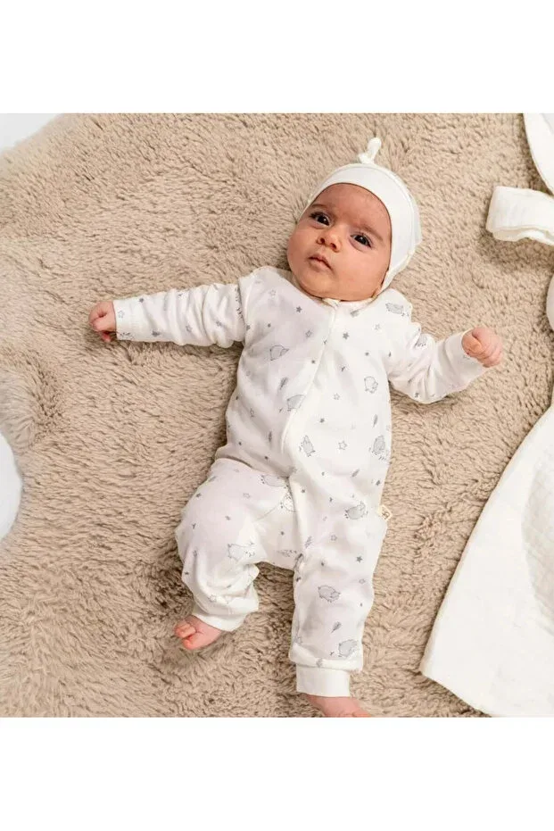 Детский комбинезон с принтом Little Lamb Bubbless, White — фото 4