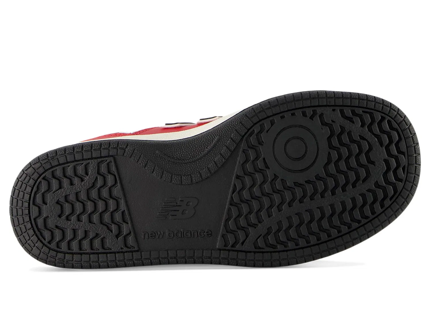 Детские кроссовки для мальчиков кожаные 480 V1 Lace-up Sneaker New Balance, Red White — фото 4